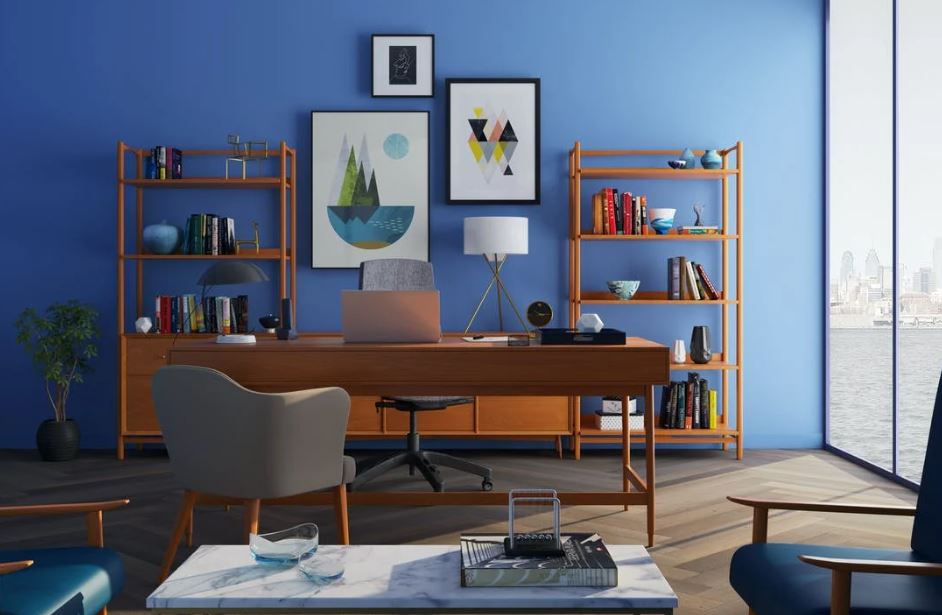 a working home office