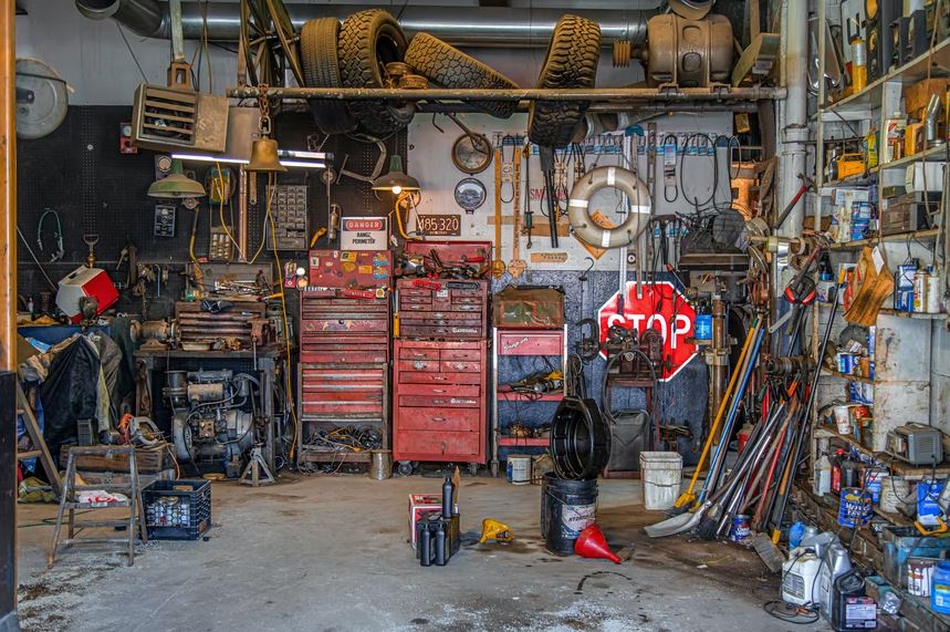 Messy garage