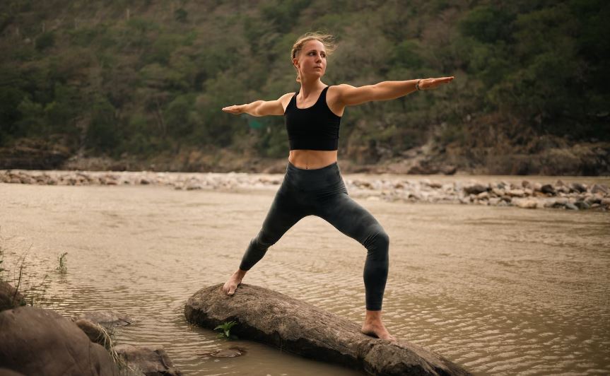 Young woman doing yoga