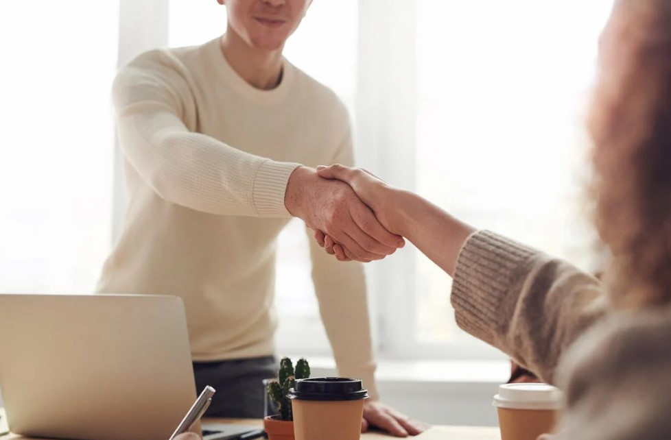 Handshaking-agreeing to each other